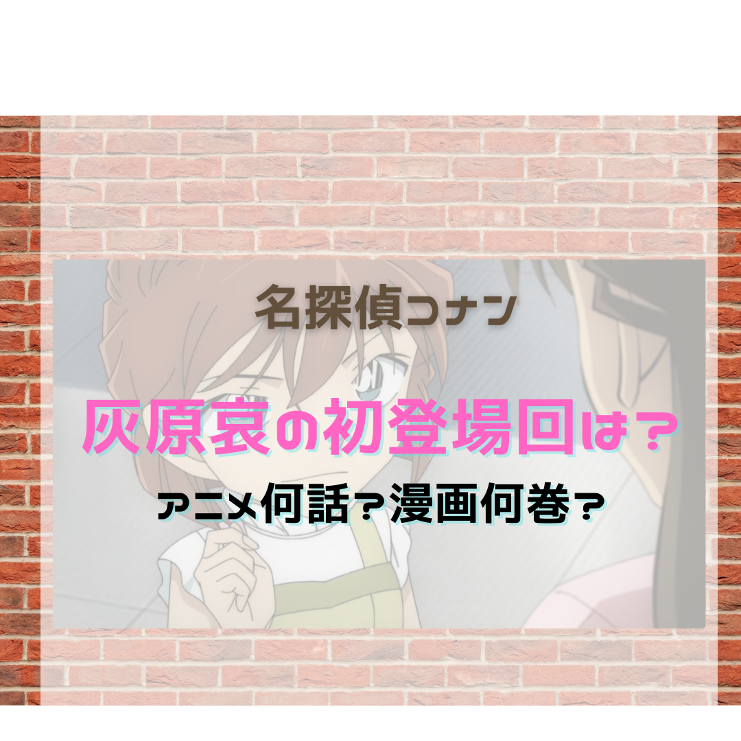 灰原哀の初登場回はアニメ何話 漫画何巻 名探偵コナン 謎解きの部屋